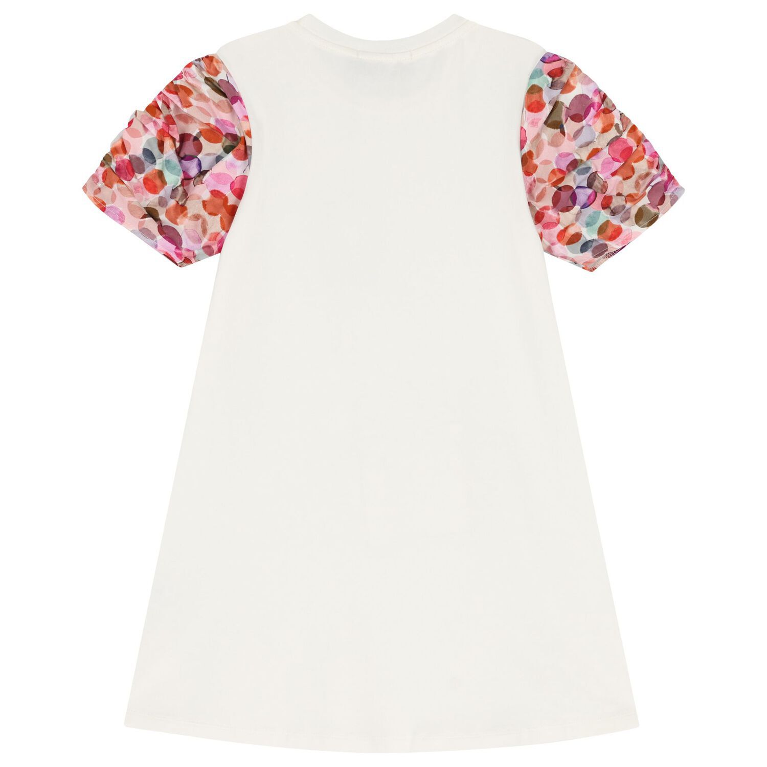 فستان بنات بطبعة حقيبة باللون العاجى, 1, hi-res