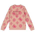 سويتشيرت بنات بالشعار باللون البيج, 2, hi-res