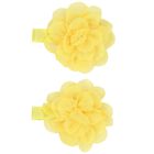 Girls Yellow Flower Hairclips ( 2-Pack ), 2, hi-res