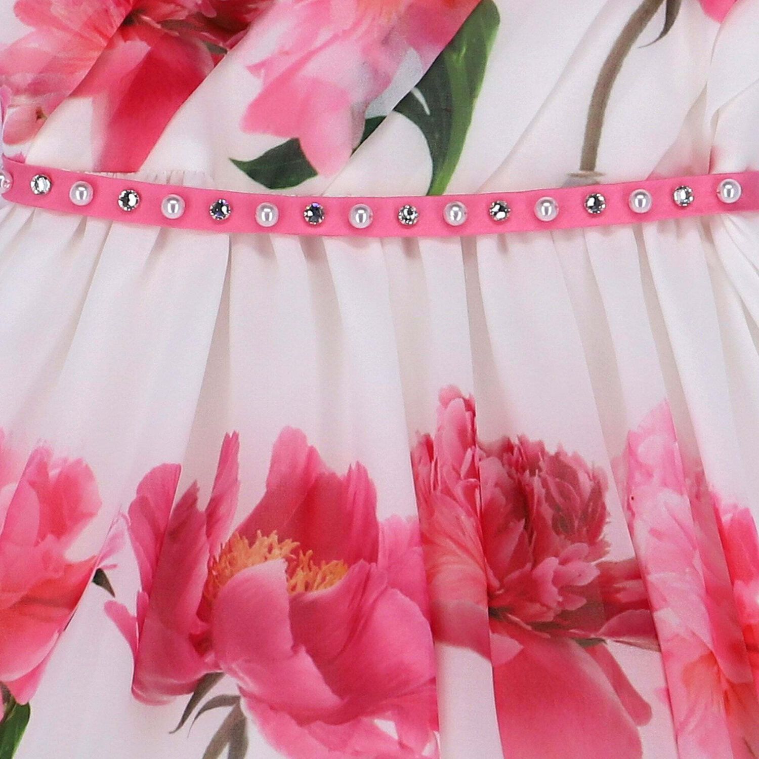 فستان عيد فلورا باللون الابيض للبنات, 1, hi-res image number null