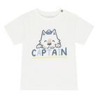 طقم شورت اولاد باللون الابيض والازرق, 1, hi-res