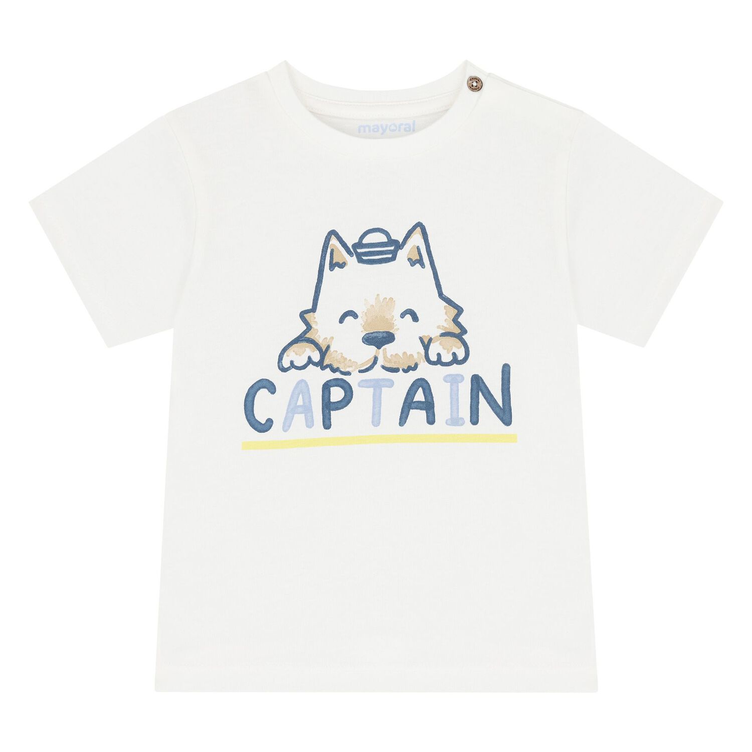 طقم شورت اولاد باللون الابيض والازرق, 1, hi-res