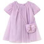 Younger Girls Lilac Tulle Dress Set, 2, hi-res