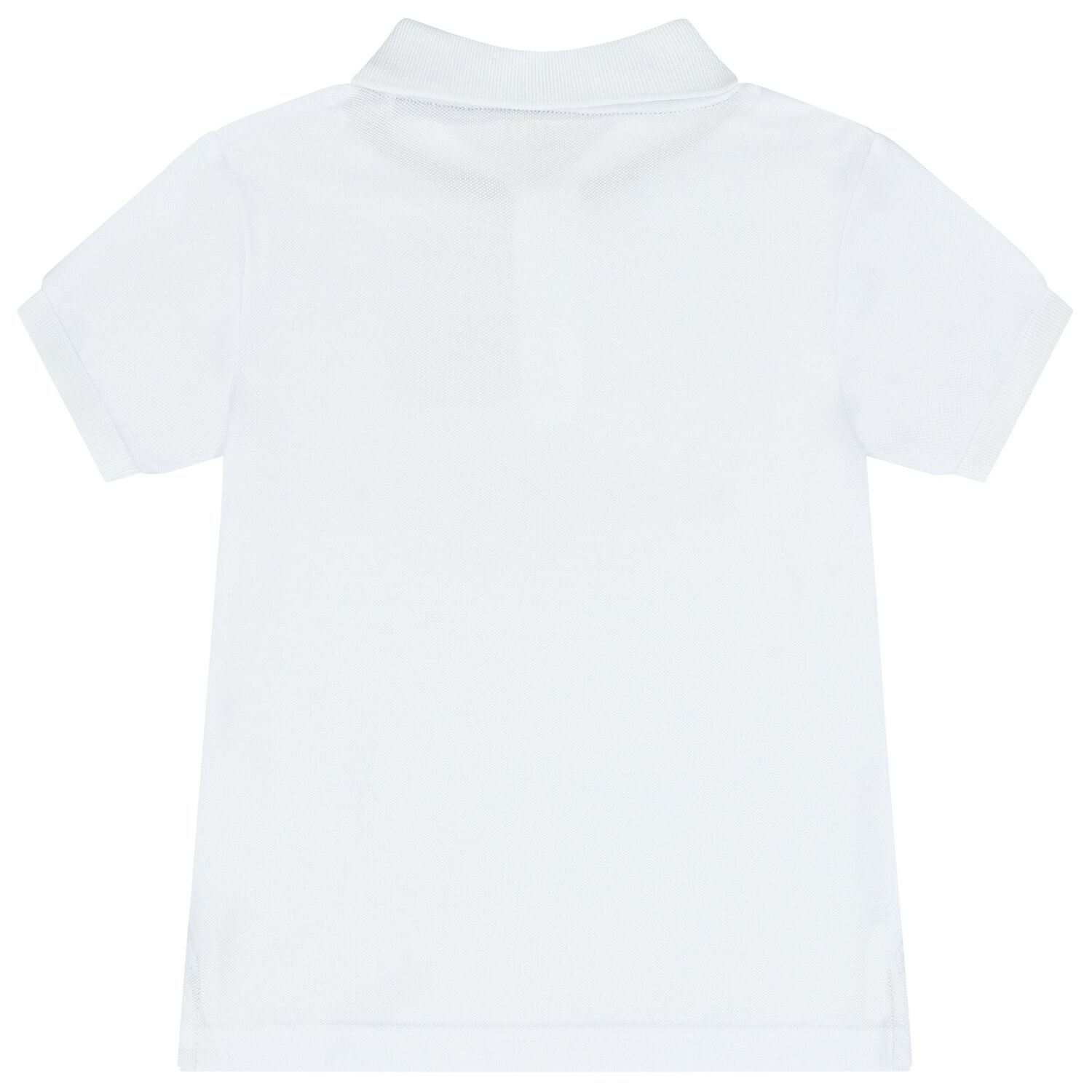 Boys White Logo Polo Shirt, 1, hi-res