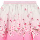 فستان بنات بشعار الزهور باللون الأبيض و الوردى, 1, hi-res