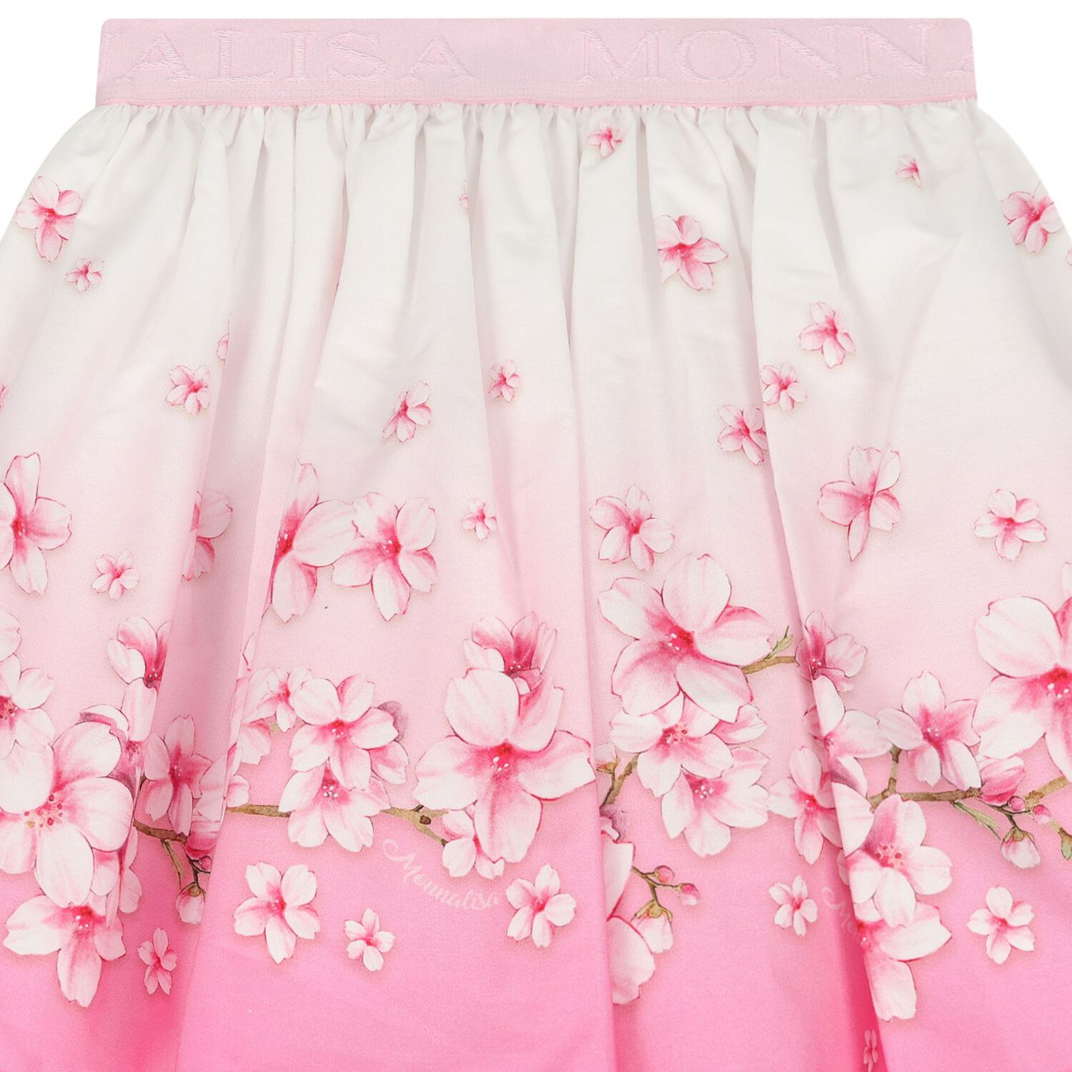 فستان بنات بشعار الزهور باللون الأبيض و الوردى, 1, hi-res