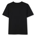 Boys Black Logo T-Shirt, 1, hi-res