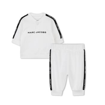 Younger Boys White Logo Tracksuit