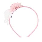 طوق شعر للبنات بطبعة الزهور باللون الوردي والأبيض, 1, hi-res
