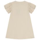 Girls Beige Bag Logo Dress, 2, hi-res
