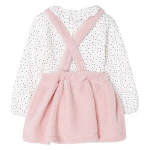 Baby Girls Pink & White Skirt Set