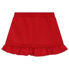 Younger Girls Ivory & Red Teddy Bear Skirt Set, 1, hi-res