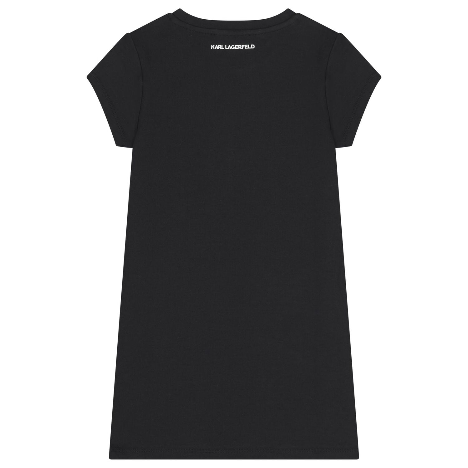 Girls Black Choupette & Karl T-Shirt Dress, 1, hi-res
