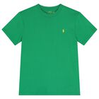 Boys Green Logo T-Shirt, 1, hi-res