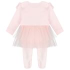 Baby Girls Pink Swan Tutu Babygrow, 1, hi-res