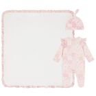Baby Girls Pink & White Babygrow Gift Set , 2, hi-res