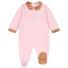 طقم هدايا ملابس أطفال بناتي بطبعة خريطة جغرافية باللونين الوردي والبيج, 2, hi-res