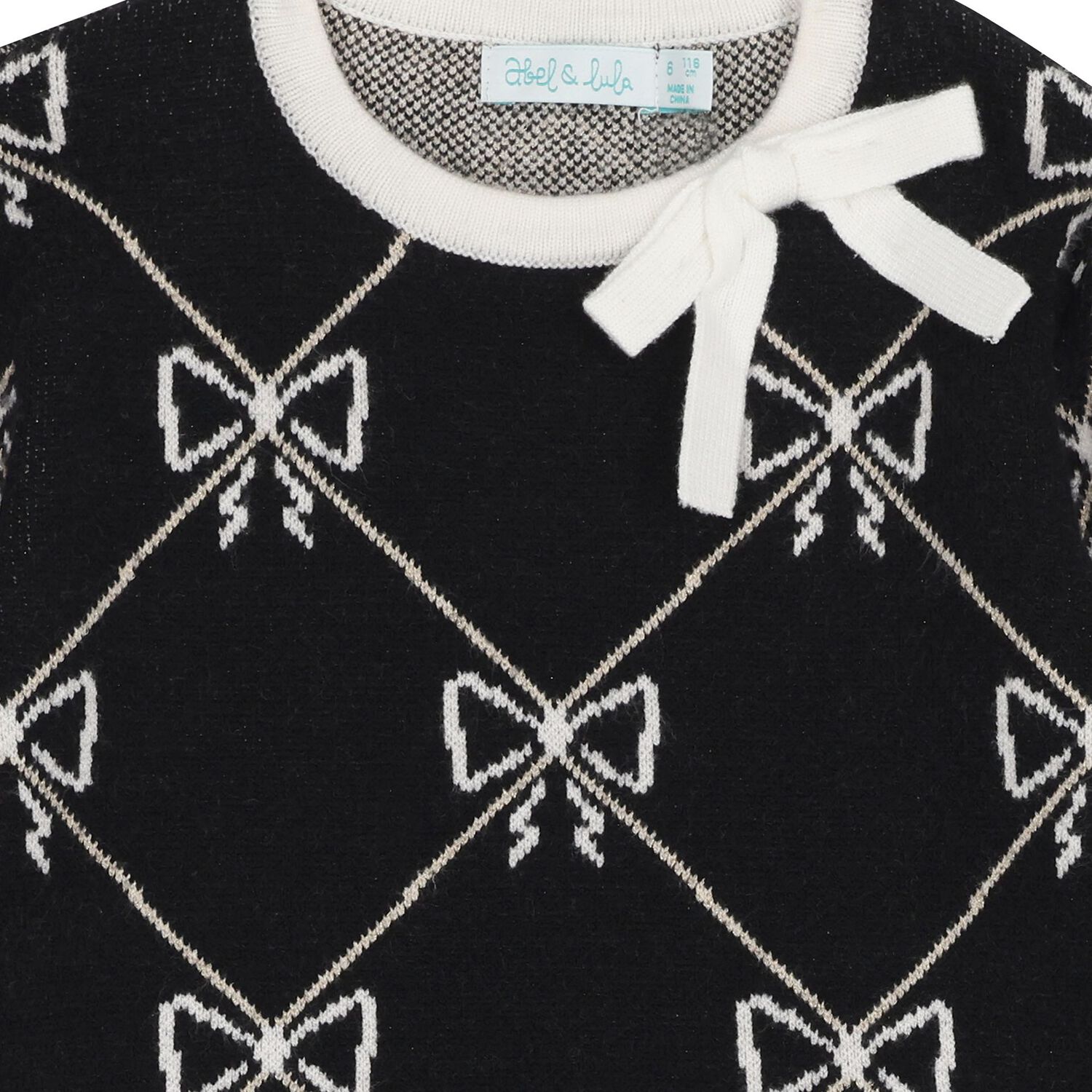 طقم تنوره محبوكه للبنات باللون الاسود , 1, hi-res