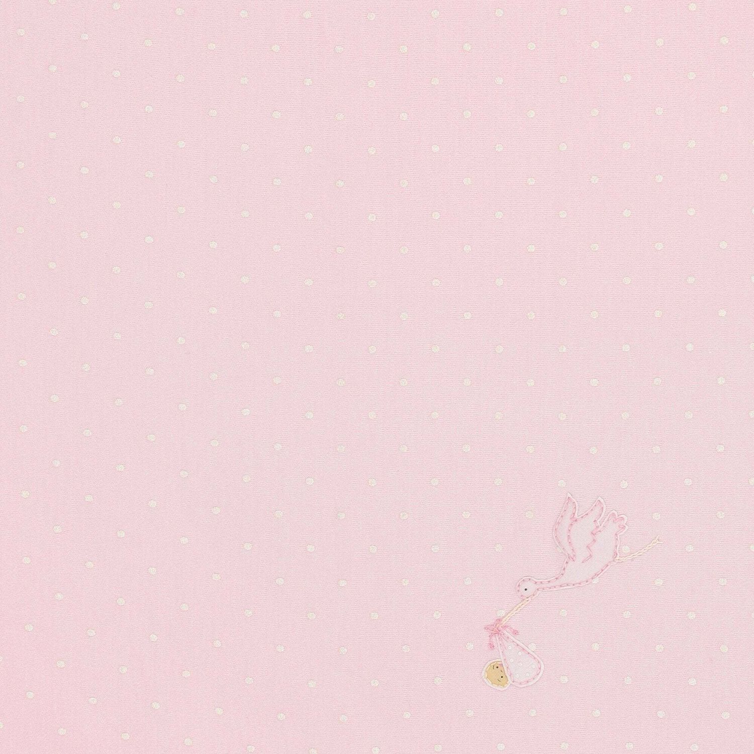 Baby Girls Pink Polka Dot Blanket, 1, hi-res