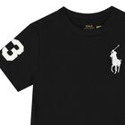 Boys Black Logo T-Shirt, 1, hi-res