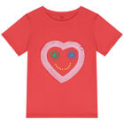 Girls Red Heart T-Shirt, 2, hi-res
