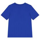 طقم شورت بالشعار باللون الازرق, 1, hi-res