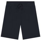 طقم شورت صبغ بشعار باللون أزرق للأولاد, 1, hi-res