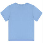 تيشيرت بالشعار باللون الأزرق للأولاد, 1, hi-res