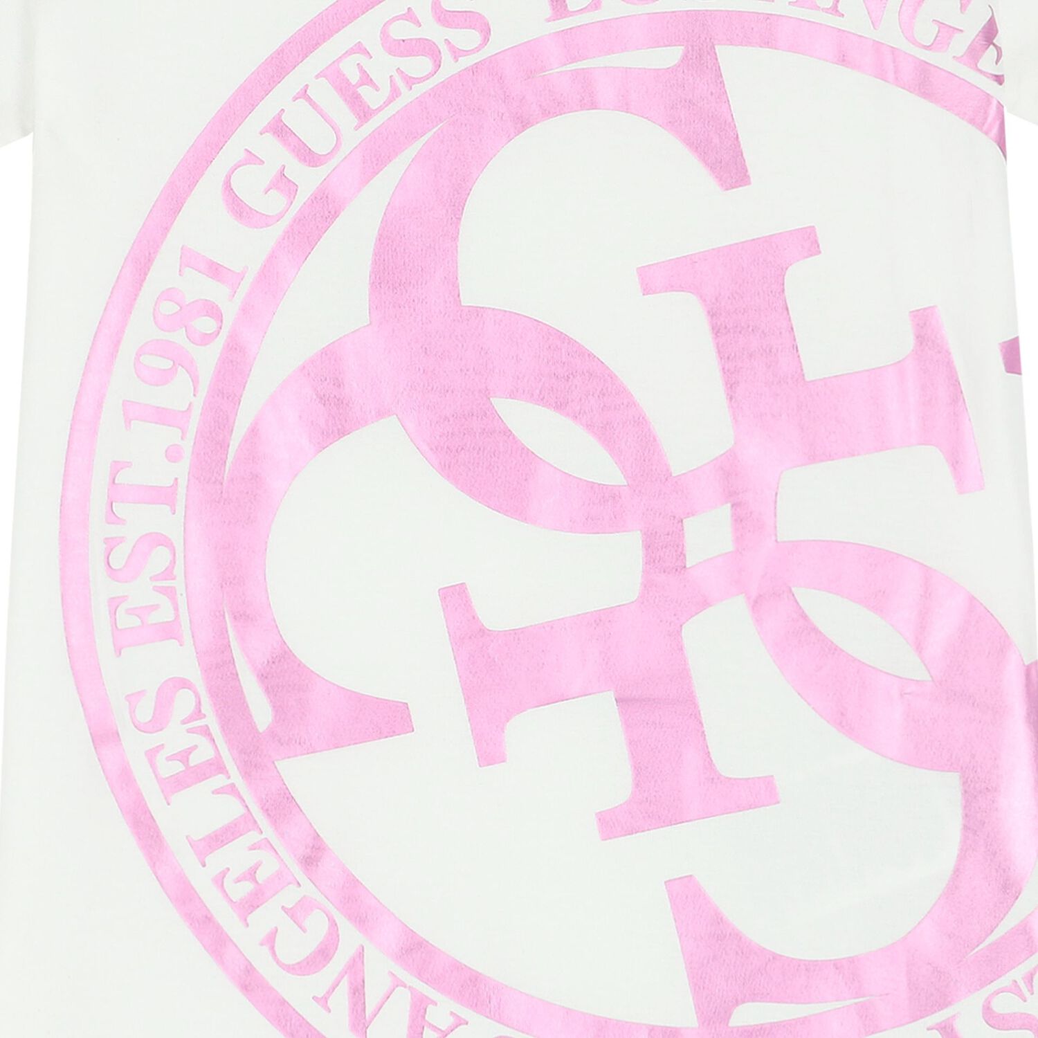 تيشيرت بنات بالشعار باللون الأبيض, 1, hi-res