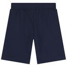 Boys Black Logo Shorts, 1, hi-res