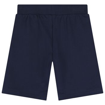 Boys Navy Blue Logo Shorts
