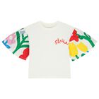 Girls White Logo T-Shirt, 1, hi-res