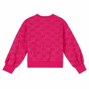 Girls Pink Logo Sweatshirt