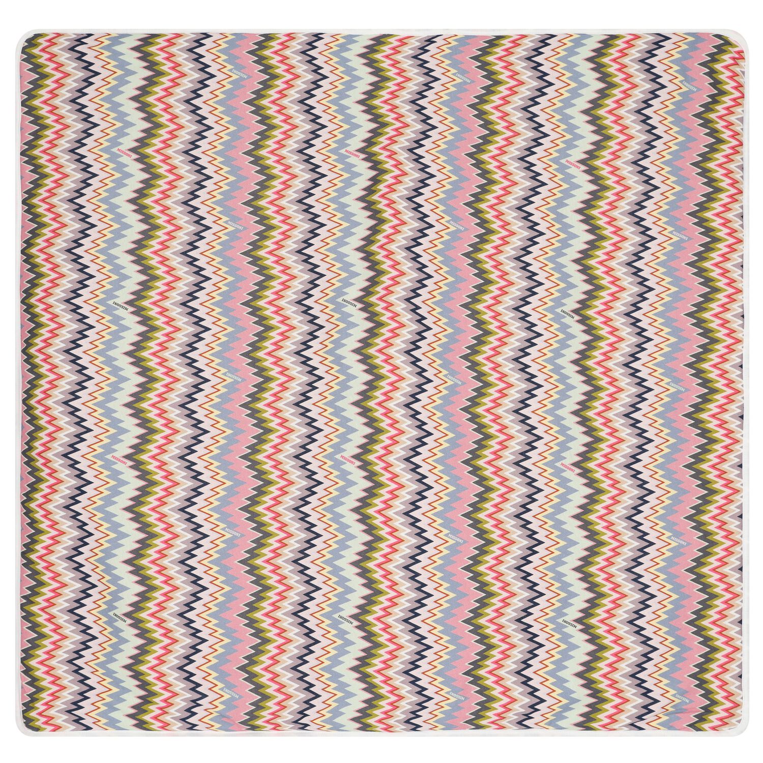 Baby Girls Multi-Coloured Zigzag Blanket, 1, hi-res