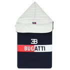 Baby Boys Navy & White Logo Nest, 1, hi-res