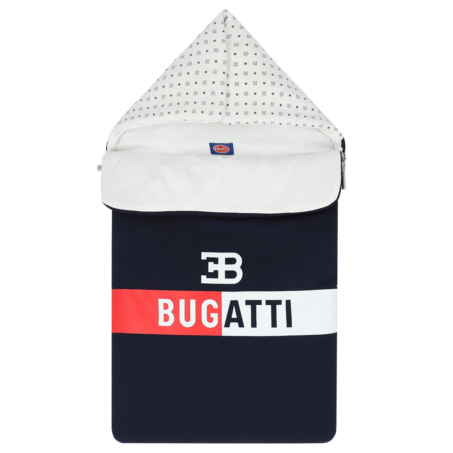 Baby Boys Navy & White Logo Nest, 1, hi-res