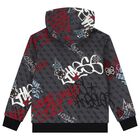 بلوزة بغطاء رأس وشعار رمادي للأولاد, 1, hi-res