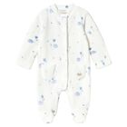 Baby Boys Ivory & Blue Balloon Babygrow, 2, hi-res