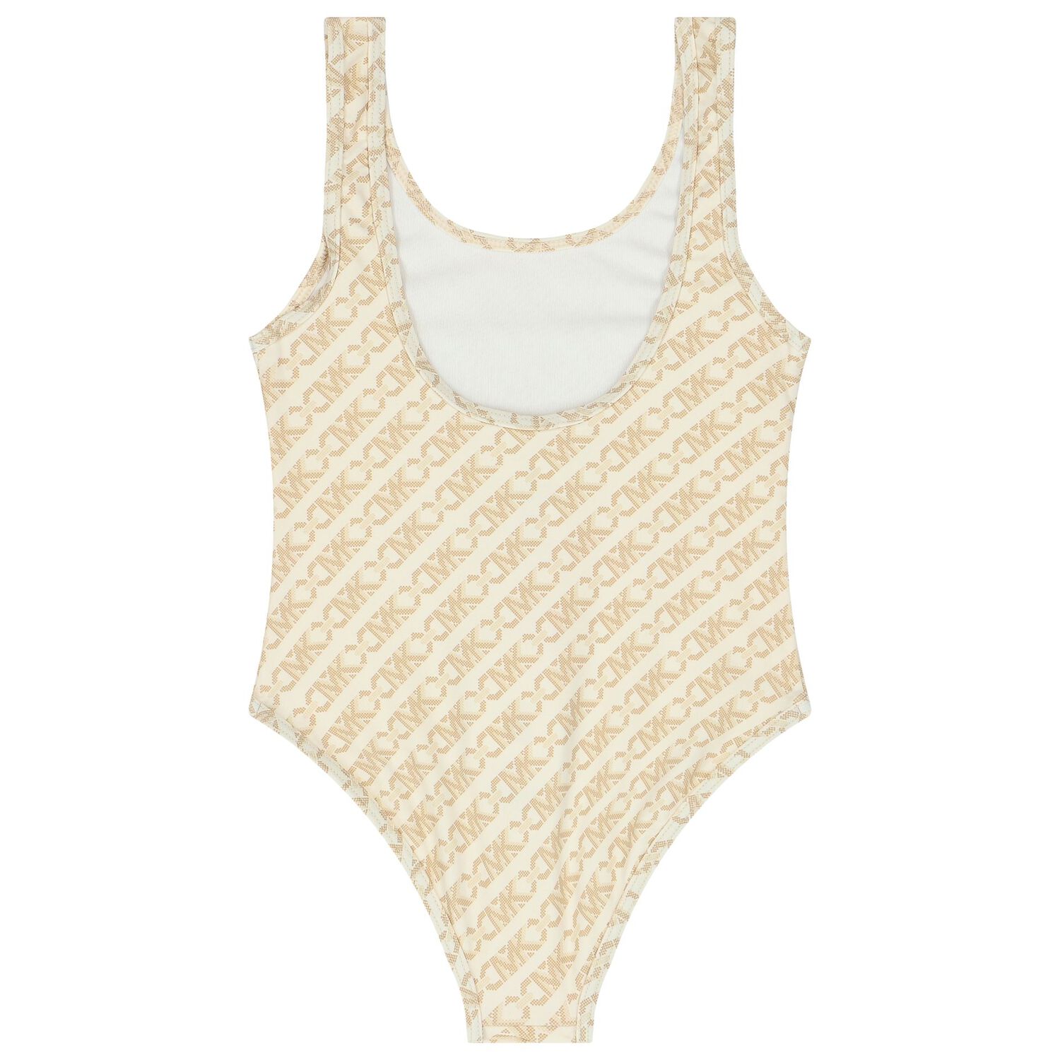 Girls Beige Logo Swimsuit, 1, hi-res image number null