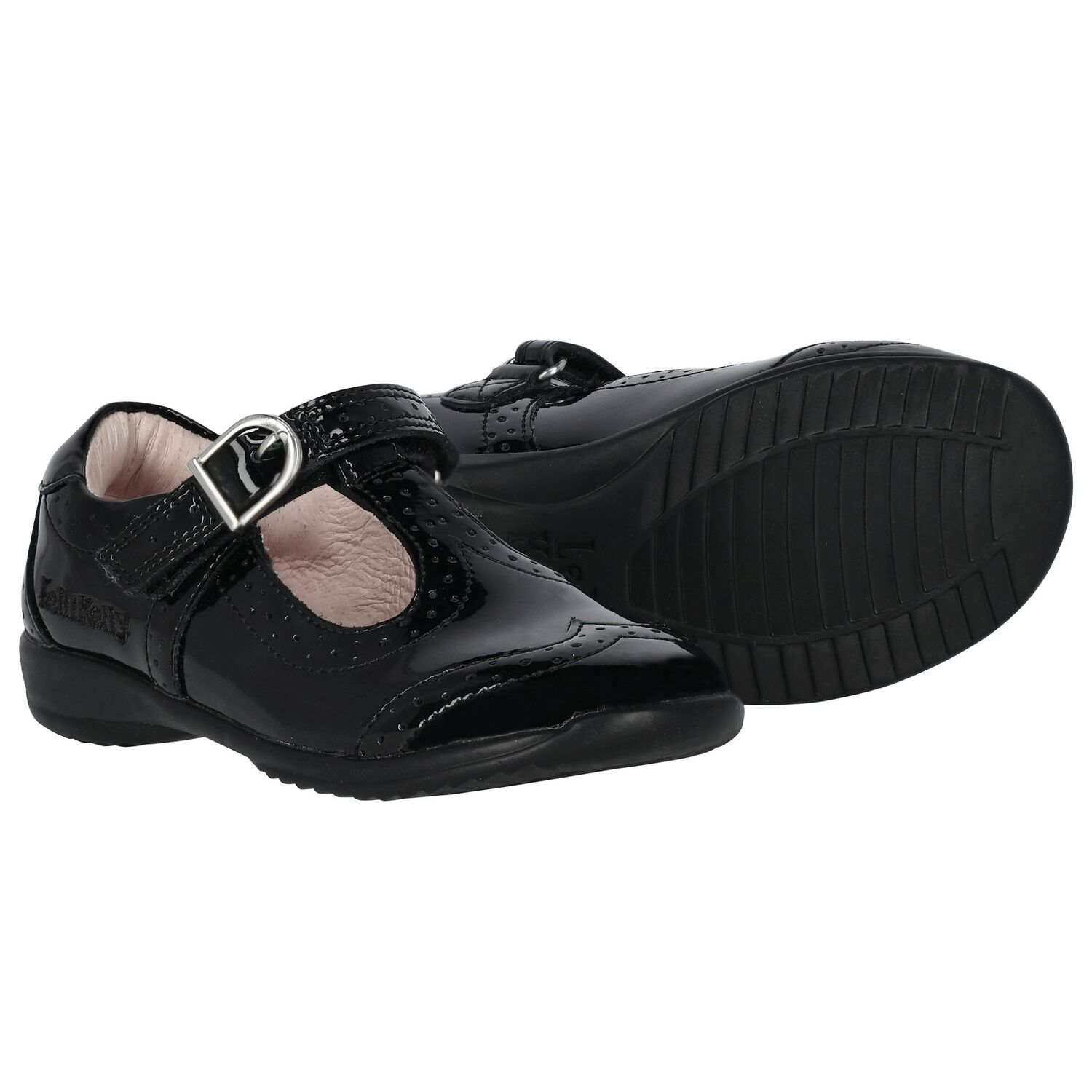 Girls Black Patent Shoes, 1, hi-res image number null