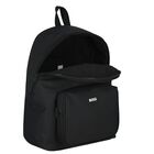Boys Black Logo Backpack, 1, hi-res