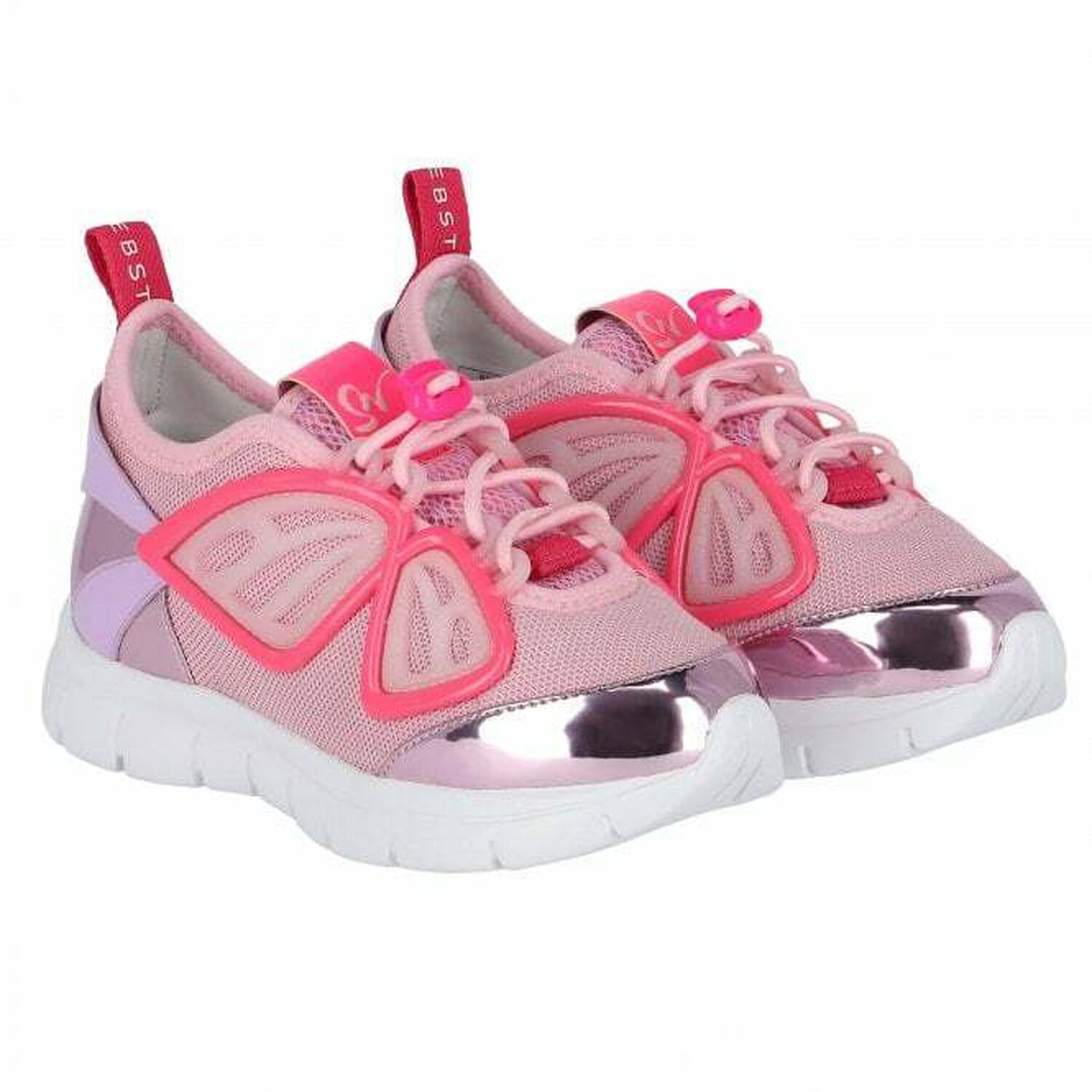 Girls Pink & Lilac Fly By Trainers, 1, hi-res image number null