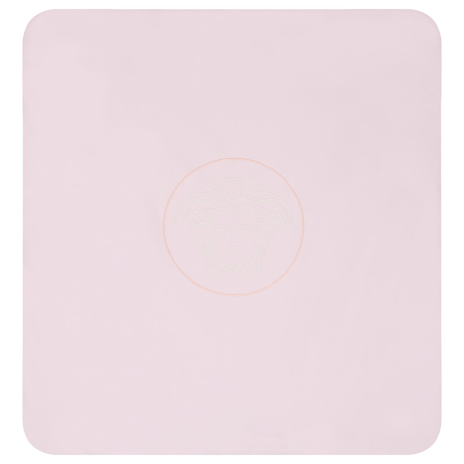 Baby Girls Pink & White Medussa Logo Blanket, 1, hi-res