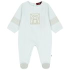 Baby Boys Blue Logo Babygrow, 2, hi-res