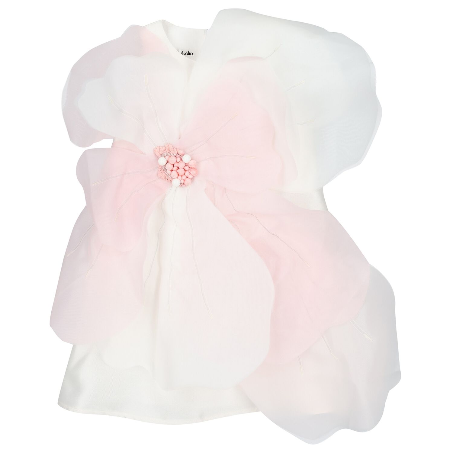 Girls White & Pink Logo Flower Dress, 1, hi-res image number null