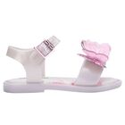 Younger Girls White & Pink Butterfly Sandals, 1, hi-res