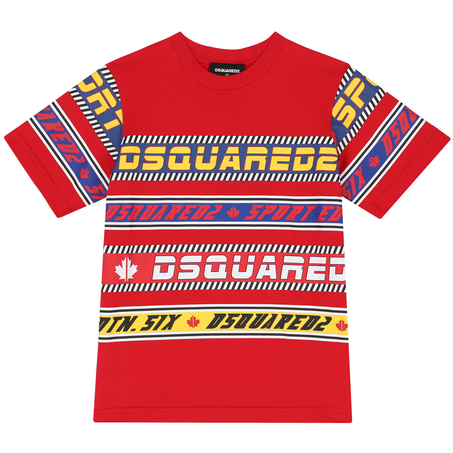 تيشيرت بالشعار باللون الاحمر للاولاد, 1, hi-res image number null