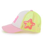Girls White, Neon Yellow & Pink Logo Cap, 1, hi-res