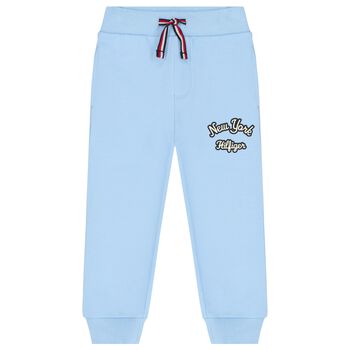 Younger Boys Blue Logo Joggers