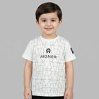 Younger Boys White Logo T-Shirt, 1, hi-res